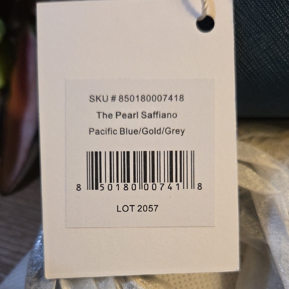 Lo & Sons Pearl – Saffiano Leather – Pacific Blue – Gold Hardware NWT - Picture 2 of 8